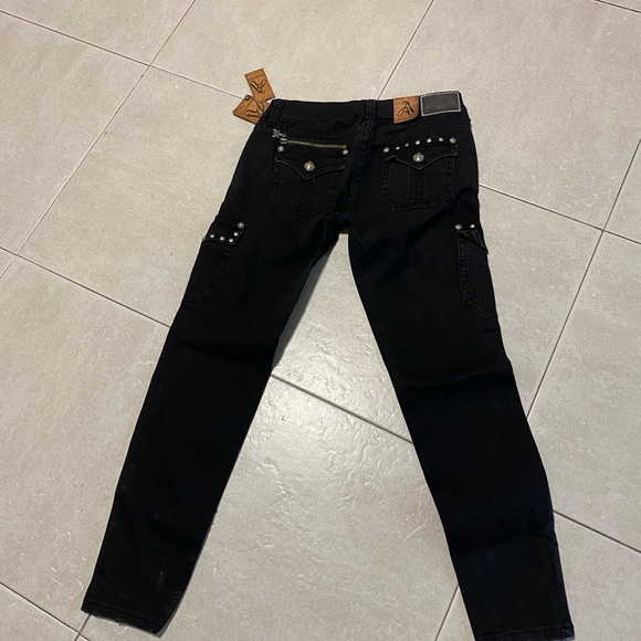 NWT Antique Rivet Black Jeans Size 27 - Picture 2 of 5